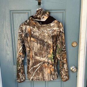 Youth Realtree Camouflage Pullover Hoodie with Gaiter